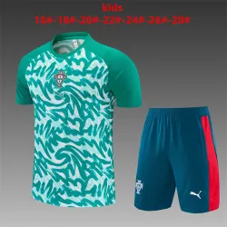 2026 Portugal Camo Training Kids Kit Green/White - product photo US22.98 - 2026 Portugal Camo Training Kids Kit Green/White
