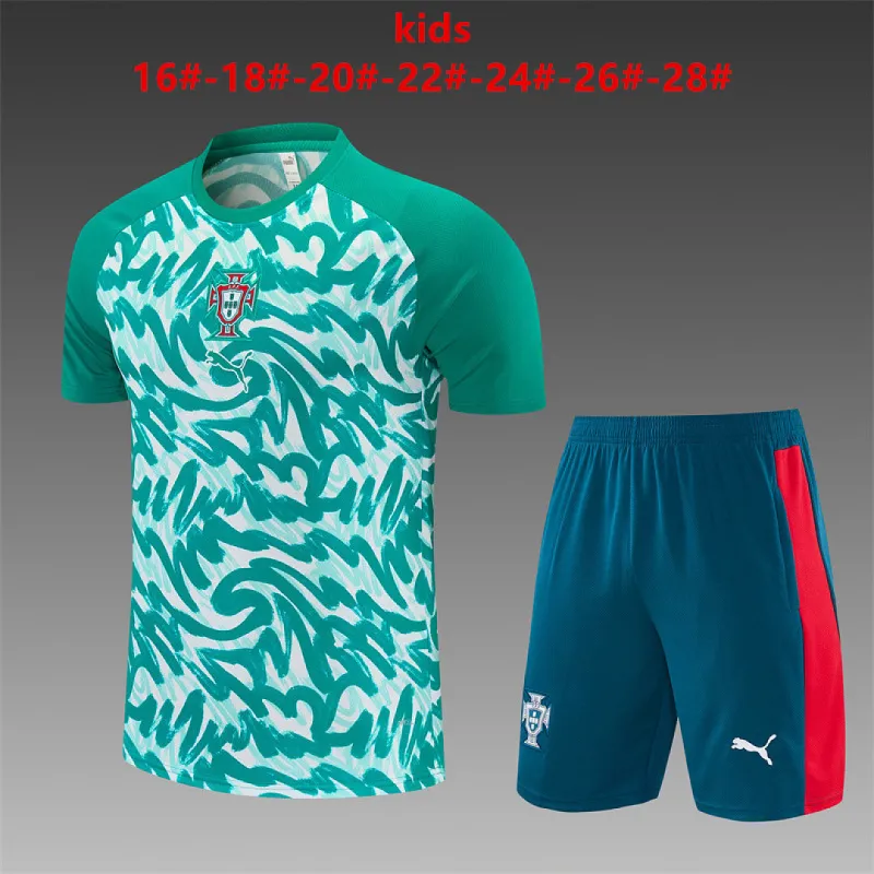 2026 Portugal Camo Training Kids Kit Green/White