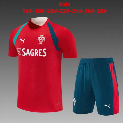 2026 Portugal Trainingsset voor kinderen, rood