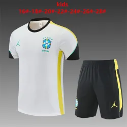 US22.98 - 2026 Brazil Jordan Collaboration Training Kids Kit White