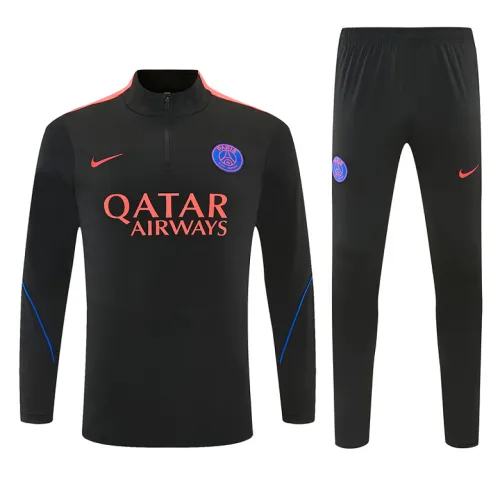 26/27 Tuta PSG con mezza zip, nera