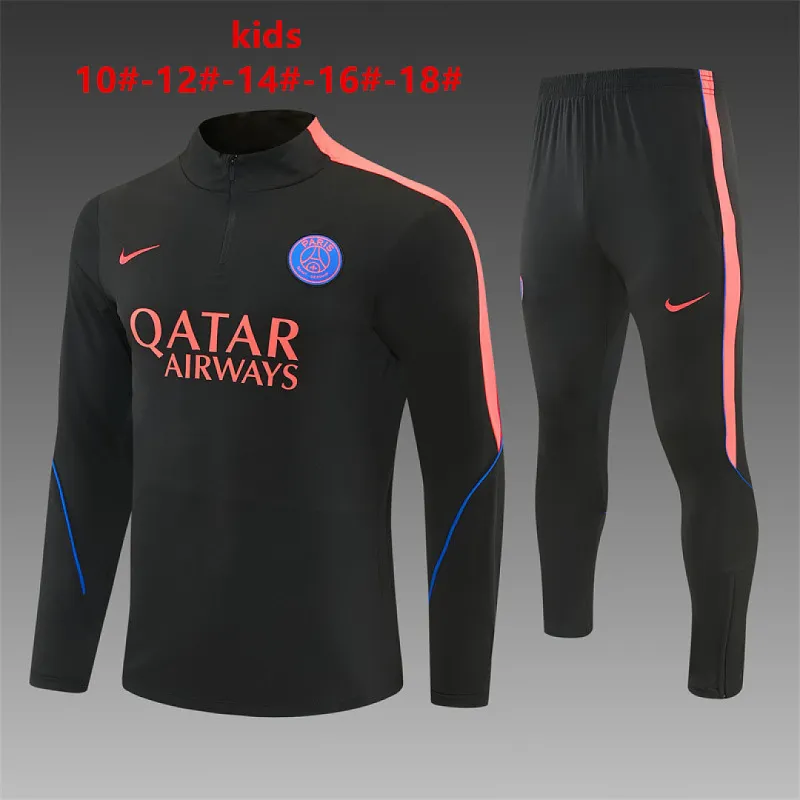 26/27 PSG Kids Half-zip Tracksuit Black