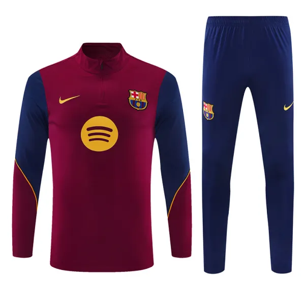 26/27 Barcelona Half-zip Tracksuit Red - A-Grade Quality Detail View