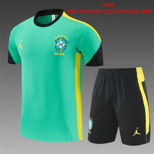 2026 Brazil Jordan Collaboration Training Kids Kit Light Green