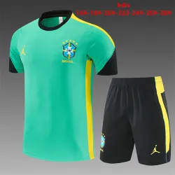 2026 Brazil Jordan Collaboration Training Kids Kit Light Green - product photo US22.98 - 2026 Brazil Jordan Collaboration Training Kids Kit Light Green