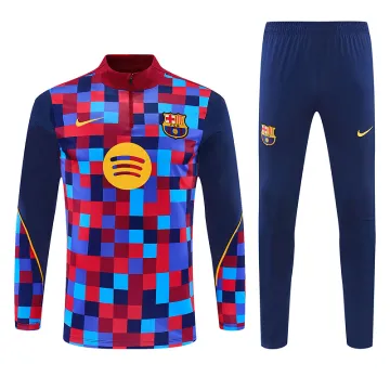 2026 Barcelona Camo Half-zip Tracksuit Red/Blue