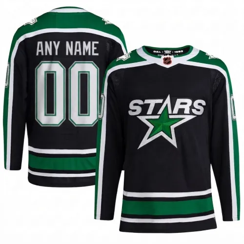 Dallas Stars Black Reverse Retro 2.0 Authentic Player Custom Jersey