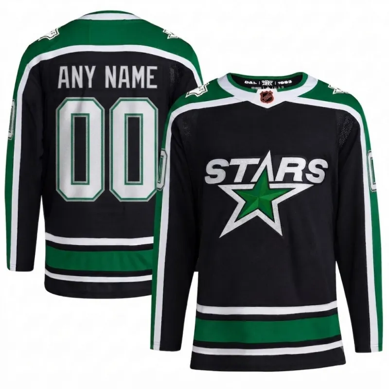 Dallas Stars Black Reverse Retro 2.0 Authentic Player Custom Jersey