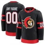 Men's Ottawa Senators Black Home Premium Custom Jersey