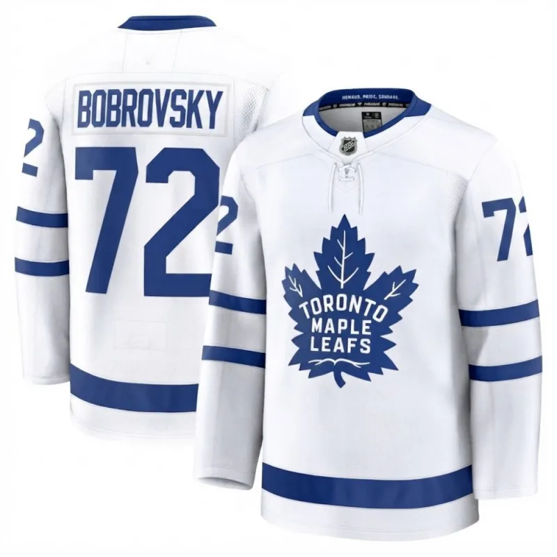 Sergei Bobrovsky Men’s Toronto Maple Leafs White Away Premium Jersey