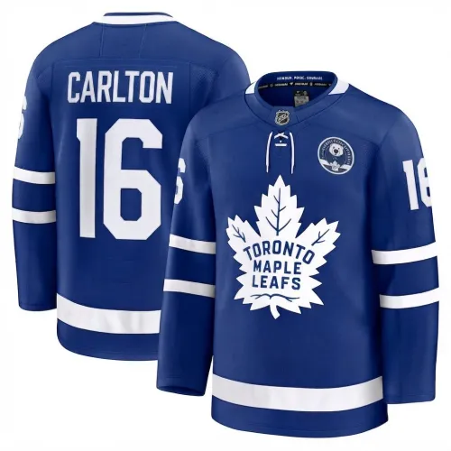 Carlton the Bear Men's Toronto Maple Leafs Blue Home Premium Jersey