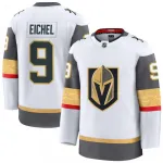 Camisola Premium Branca de Visita dos Vegas Golden Knights para Homem, de Jack Eichel