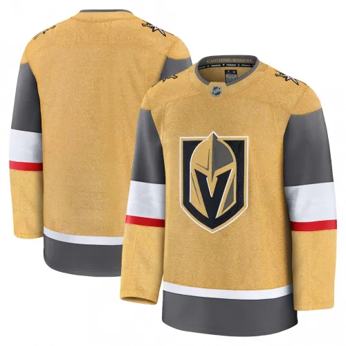Camisola em branco premium para homem dos Vegas Golden Knights, cor dourada (jogo em casa)