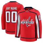 Camisa personalizada premium do Washington Capitals para jogos em casa - Vermelha