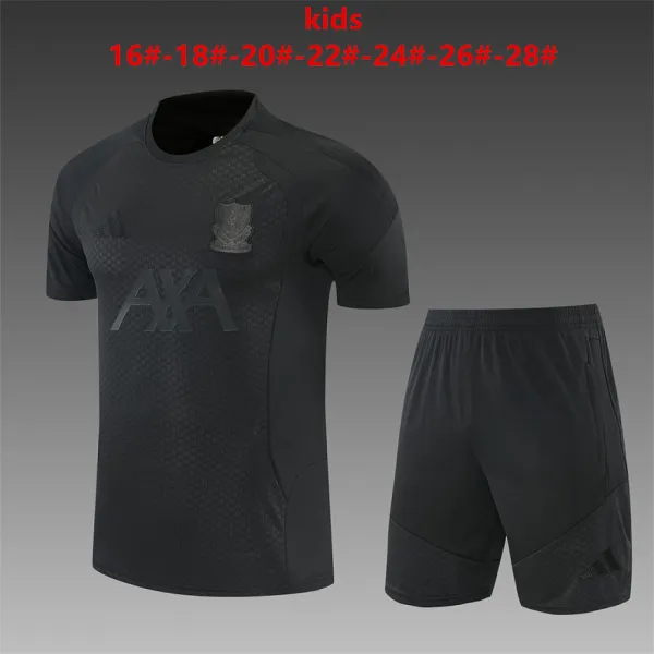 26/27 Liverpool All Black Training Kids Kit - A-Grade Quality Detail View