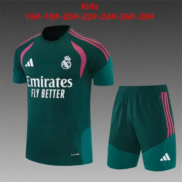 26/27 Real Madrid Training Kids Kit Dark Green/Pink