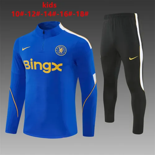 26/27 Chelsea Kids Half-zip Tracksuit Royal Blue