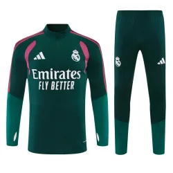 US45.98 - 26/27 Real Madrid Half-zip Tracksuit Dark Green/Pink