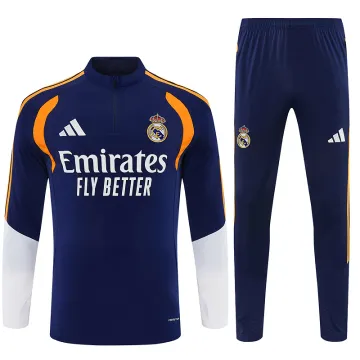 26/27 Real Madrid Half-zip Tracksuit Royal Blue/Yellow