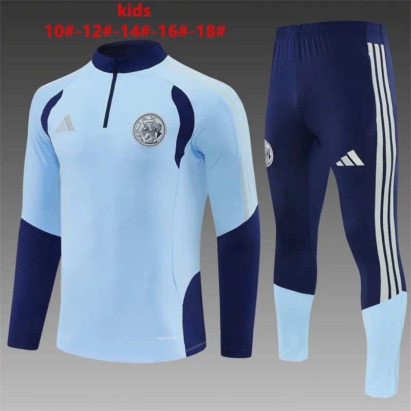 26/27 Ajax Kids Half-zip Tracksuit Light Blue