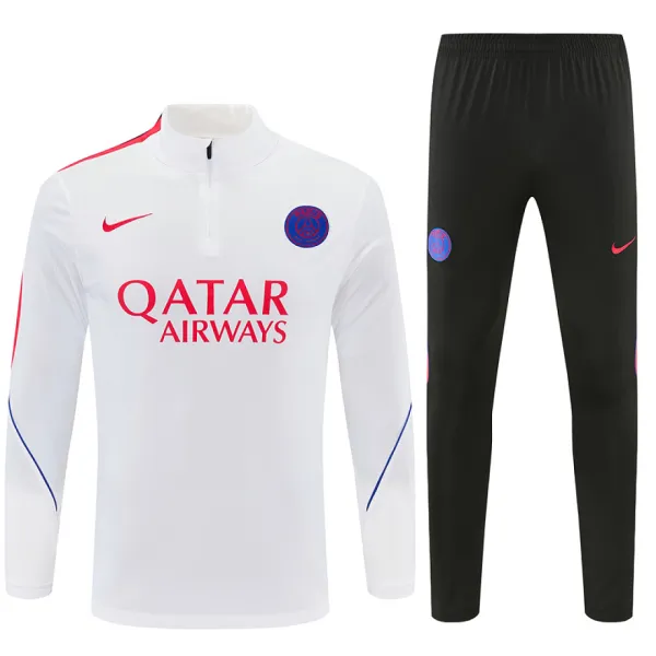 26/27 PSG Half-zip Tracksuit White/Orange - A-Grade Quality Detail View