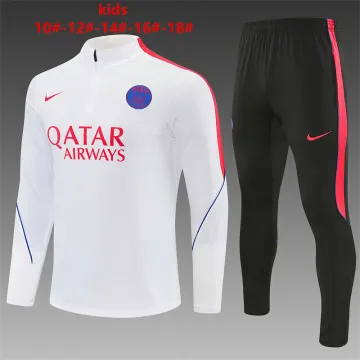 26/27 PSG Kids Half-zip Tracksuit White/Orange