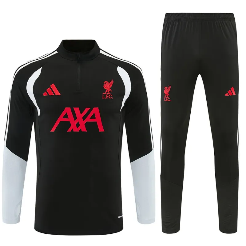26/27 Liverpool Half-zip Tracksuit Black