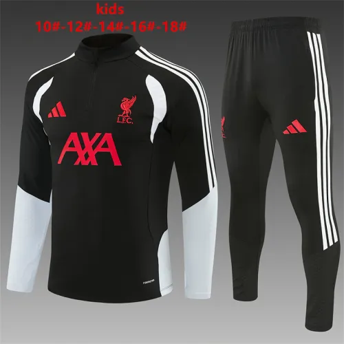 26/27 Liverpool Kids Half-zip Tracksuit Black