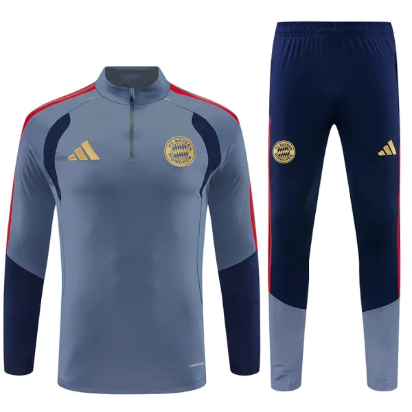26/27 Bayern Munich Half-zip Tracksuit Dark Gray - A-Grade Quality Detail View