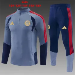 US35.98 - 26/27 Bayern Munich Kids Half-zip Tracksuit Dark Gray