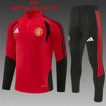 26/27 Manchester United Kids Half-zip Tracksuit Red