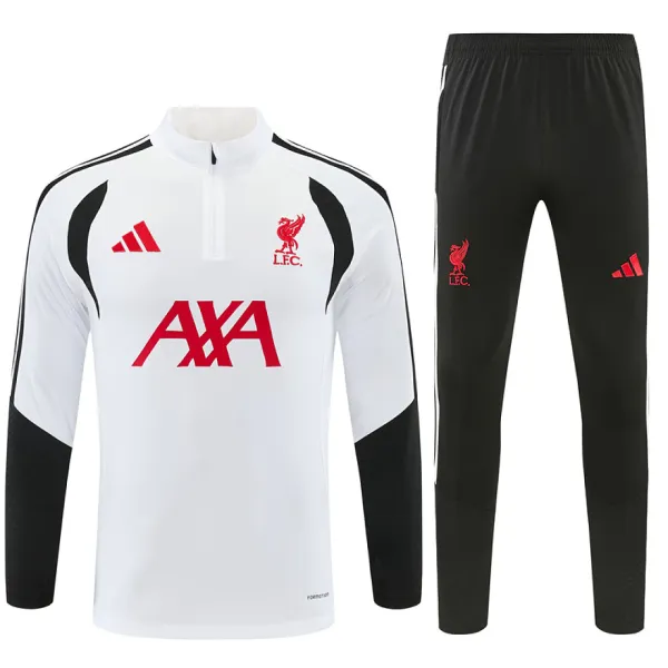 26/27 Liverpool Half-zip Tracksuit White - A-Grade Quality Detail View