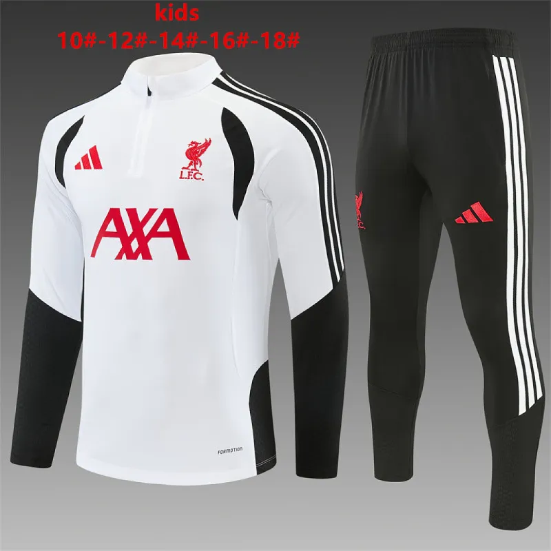 26/27 Liverpool Kids Half-zip Tracksuit White