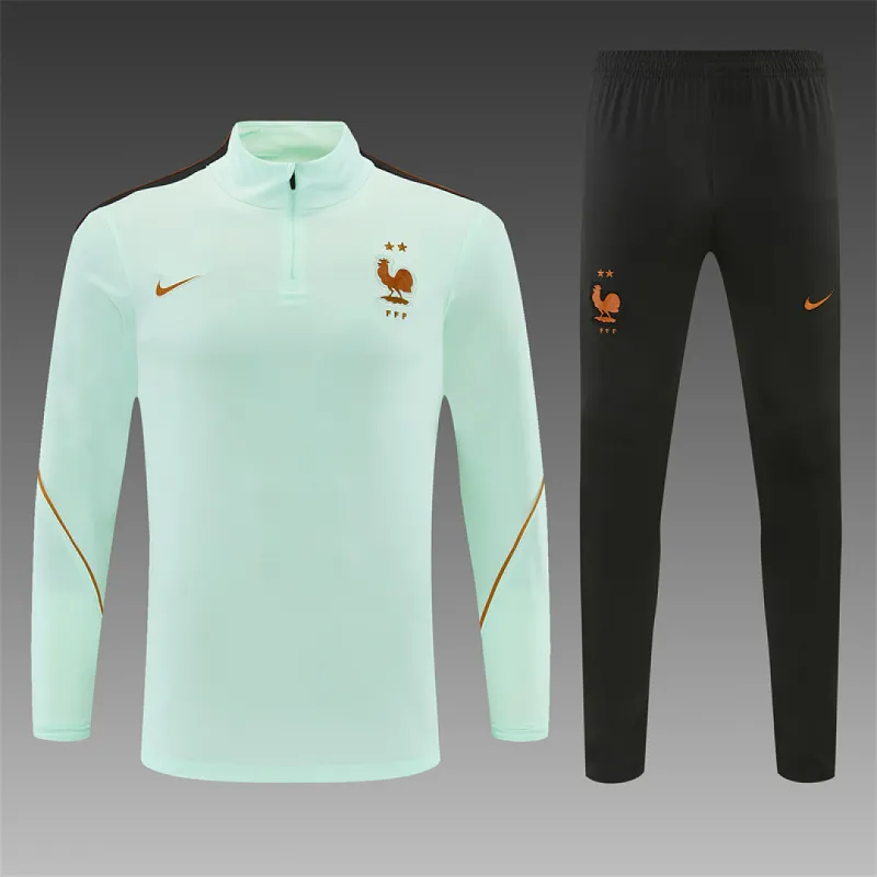 2026 France Half-zip Tracksuit Light Green