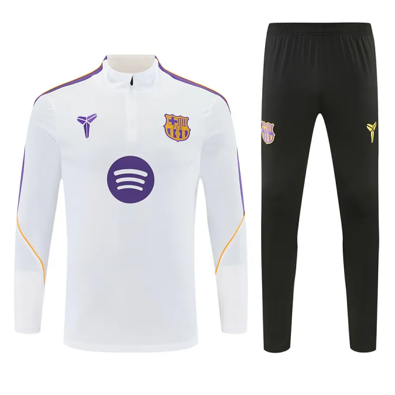 26/27 Barcelona Collaboration Half-zip Tracksuit White