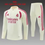 26/27 Real Madrid Kids Half-zip Tracksuit Beige