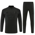 26/27 Arsenal All Black Half-zip Tracksuit