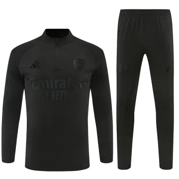 26/27 Arsenal All Black Half-zip Tracksuit