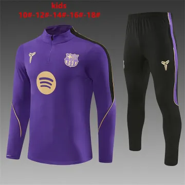 26/27 Barcelona Collaboration Kids Half-zip Tracksuit Purple