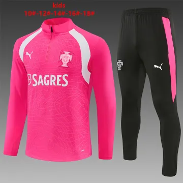 2026 Portugal Kids Half-zip Tracksuit Pink
