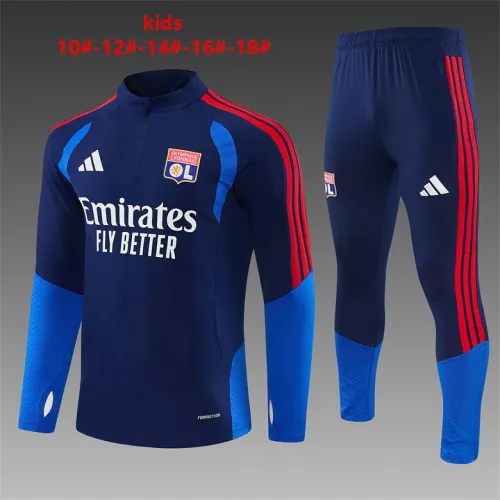 26/27 Olympique Lyonnais Kids Half-zip Tracksuit Royal Blue
