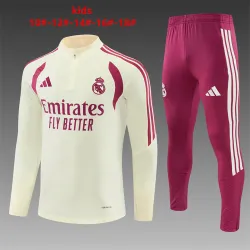 26/27 Real Madrid Kids Half-zip Tracksuit Beige/Pink - product photo US35.98 - 26/27 Real Madrid Kids Half-zip Tracksuit Beige/Pink