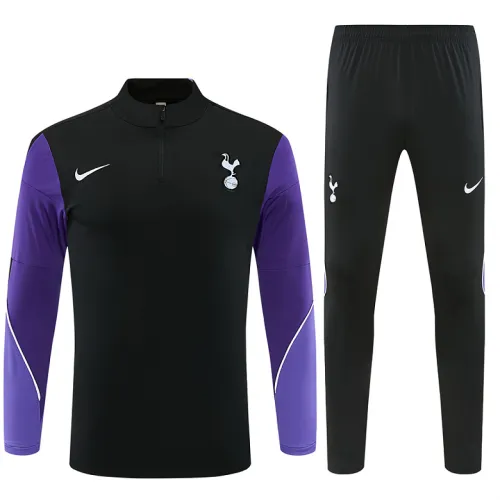 26/27 Tottenham Hotspur Half-zip Tracksuit Black