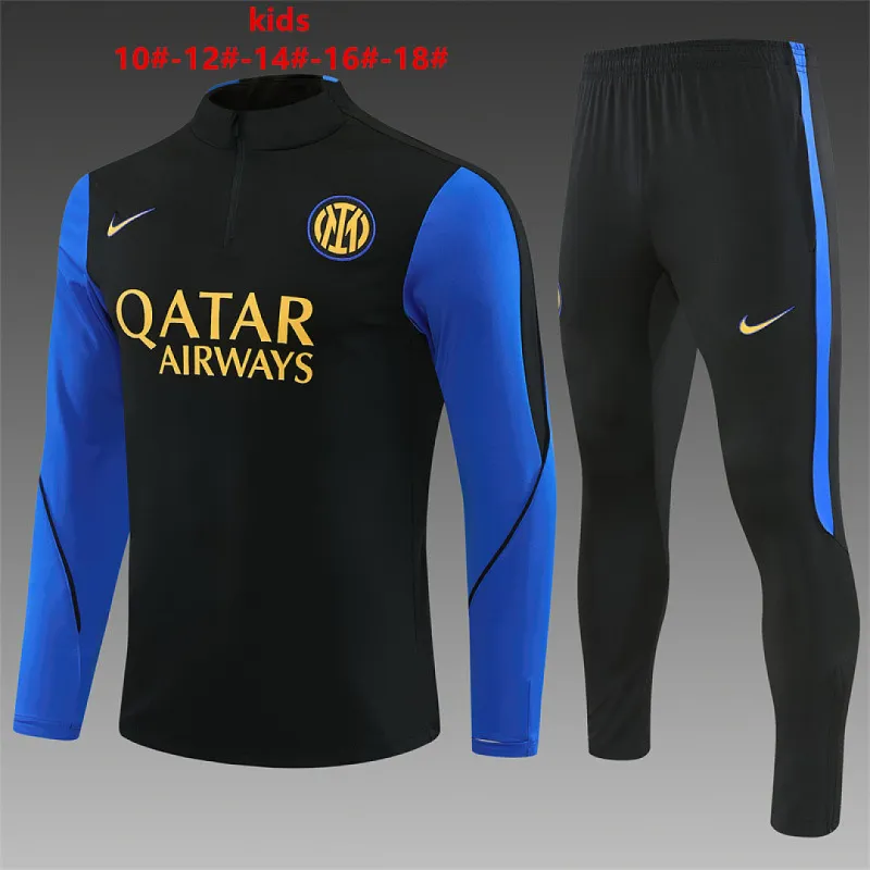 26/27 Inter Milan Kids Half-zip Tracksuit Black