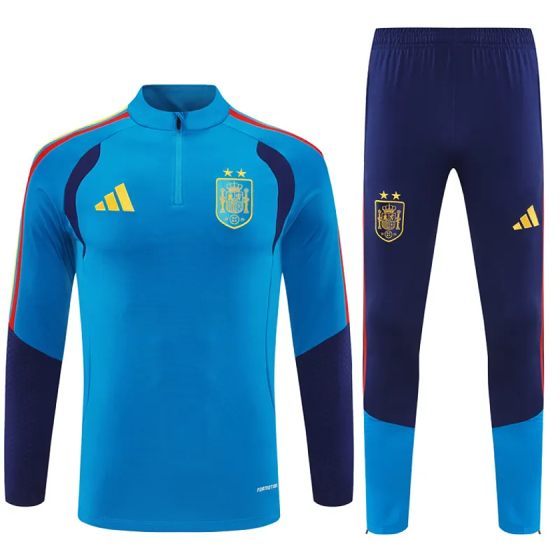 2026 Spain Two-star Edition Half-zip Tracksuit Light Blue