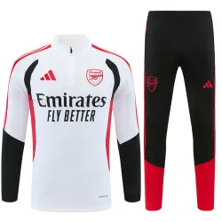 US45.98 - 26/27 Arsenal Half-zip Tracksuit White
