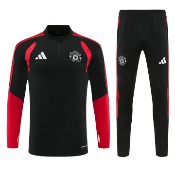 26/27 Manchester United Half-zip Tracksuit Black