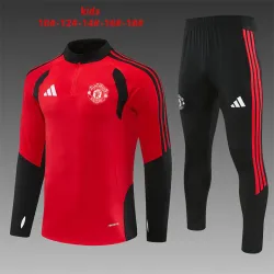 US35,98 - 26/27 Fato de treino infantil do Manchester United, edição «Black Collar», com meio fecho, vermelho