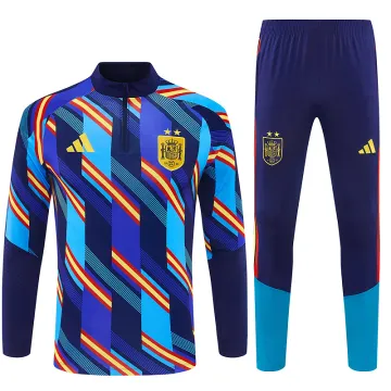 2026 Spain Camo Two-star Edition Half-zip Tracksuit Royal Blue