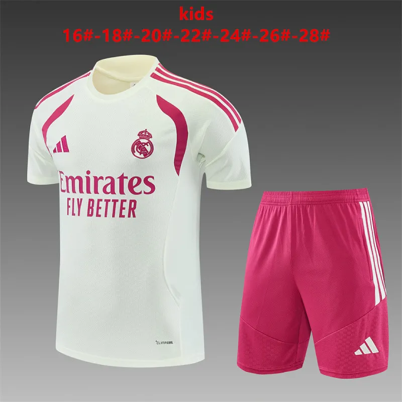 26/27 Real Madrid Training Kids Kit Beige/Pink